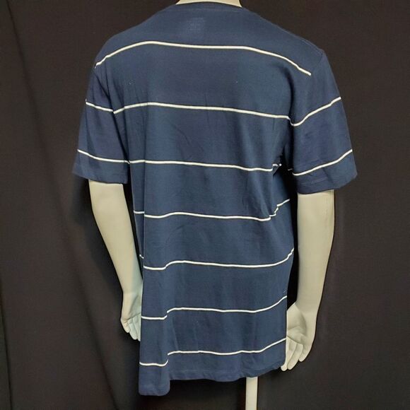 NWOT Old Navy Blue & White V-Neck Tee Shirt (M) - Picture 4 of 5